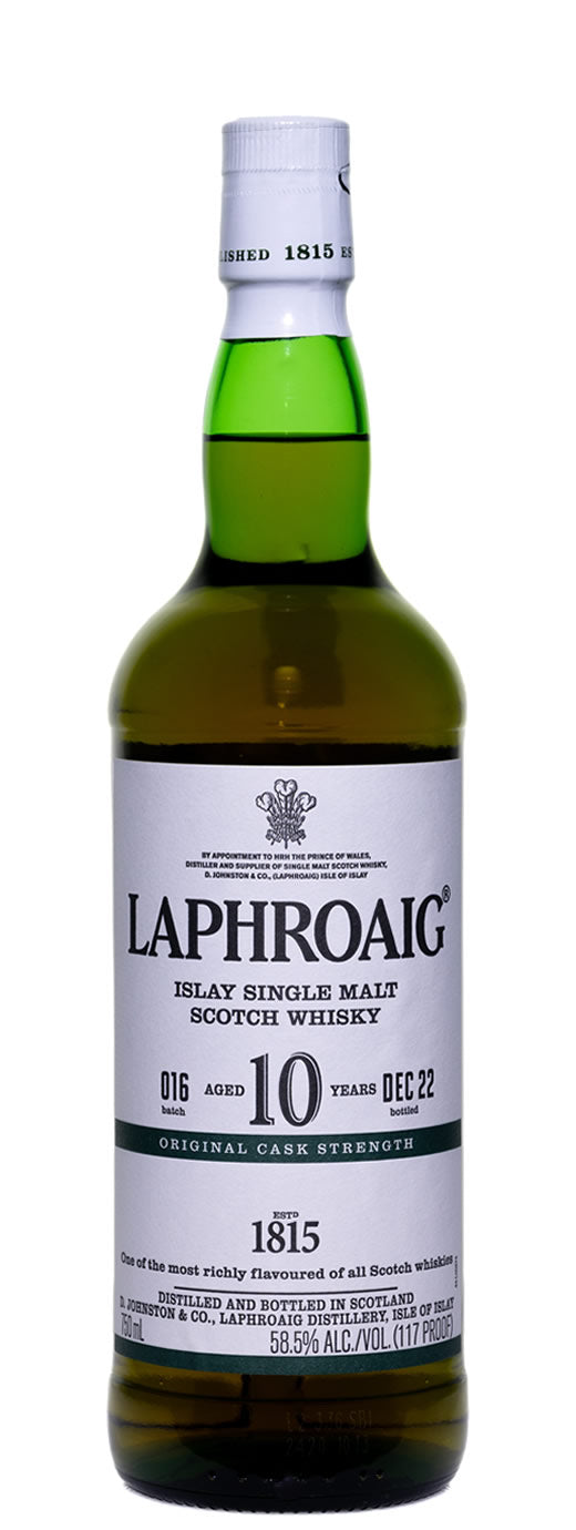 Laphroaig Single Malt Scotch Original Cask Strength 10 Year Batch 016 750ml