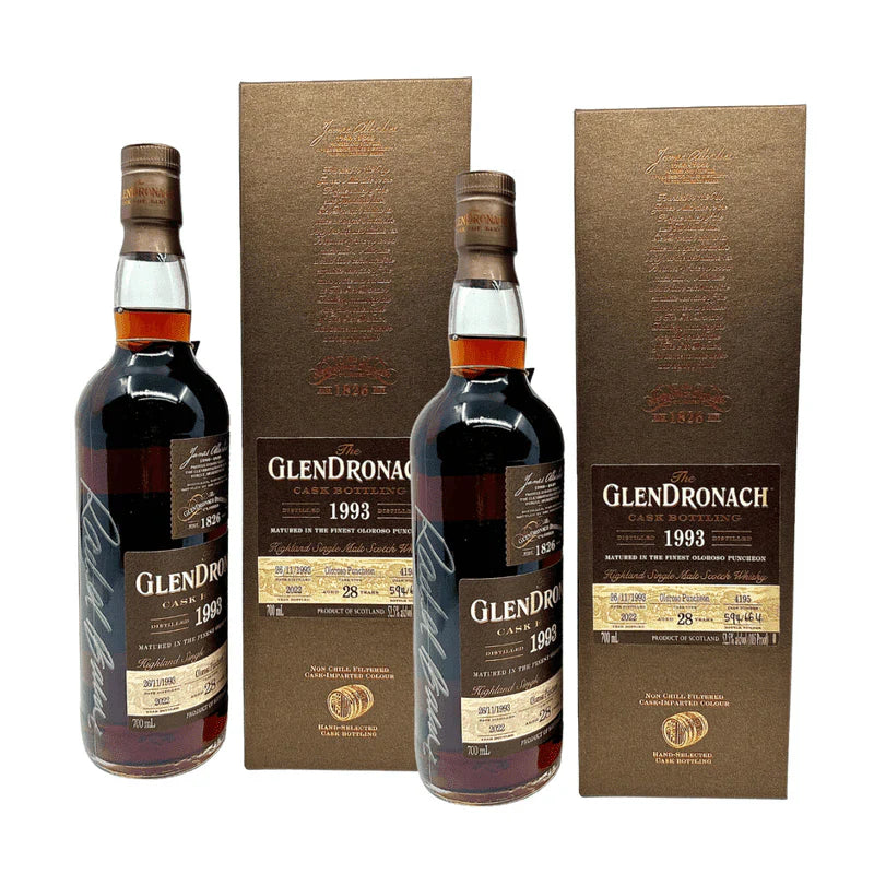 The Glendronach Cask #4195 "Sherry Baby" Signed Bottle Combo